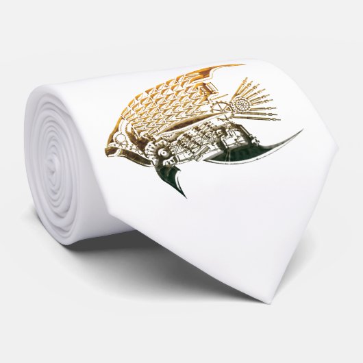 Steampunkvis stropdassen (Opgerold)