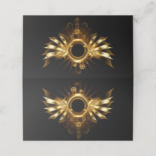 Steampunkvleugels Afsprakenkaart (Buitenkant ongevouwen)