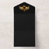 Steampunkvleugels All In One Uitnodiging (Binnen)