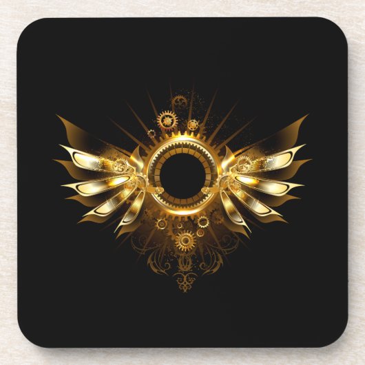 Steampunkvleugels Bier Onderzetter (Voorkant)