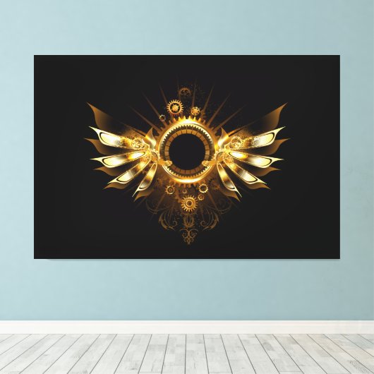 Steampunkvleugels Canvas Afdruk (Insitu (Houten vloer))
