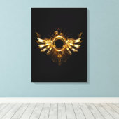 Steampunkvleugels Canvas Afdruk (Insitu (Houten vloer))