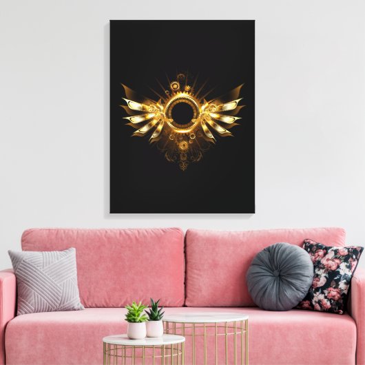 Steampunkvleugels Canvas Afdruk (Insitu (Woonkamer))