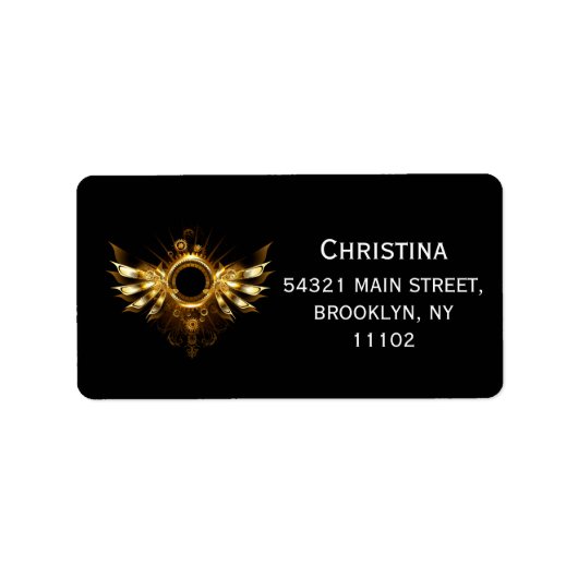 Steampunkvleugels Etiket (Voorkant)