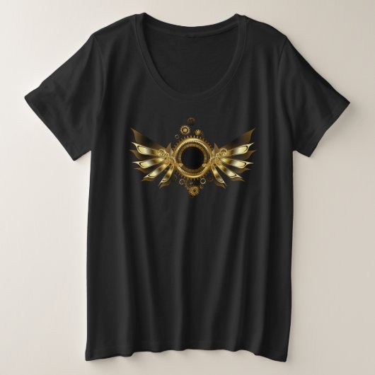 Steampunkvleugels Grote Maat T-shirt (Design voorkant)