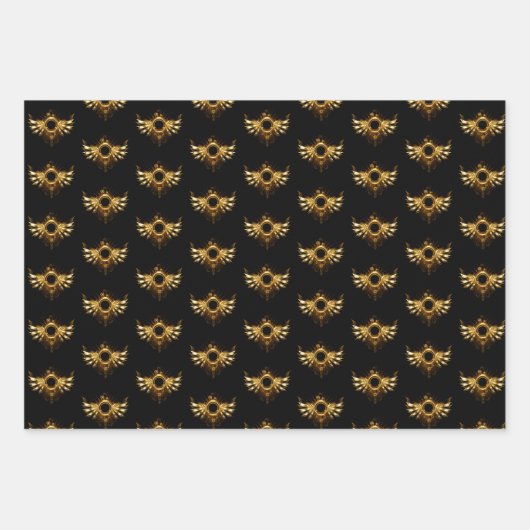 Steampunkvleugels Inpakpapier Vel (Voorkant)