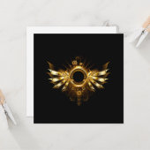 Steampunkvleugels Kaart (Voorkant / Achterkant in situ)