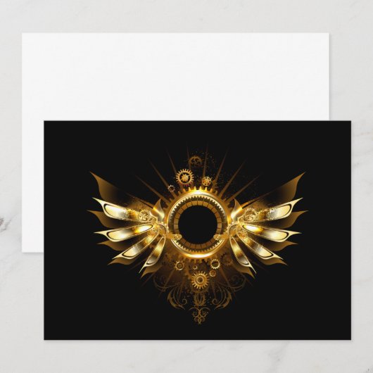 Steampunkvleugels Kaart (Voorkant / Achterkant)