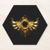 Steampunkvleugels Kartonnen Onderzetters (Voorkant)