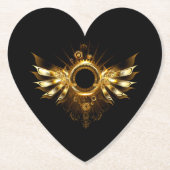 Steampunkvleugels Kartonnen Onderzetters (Voorkant)