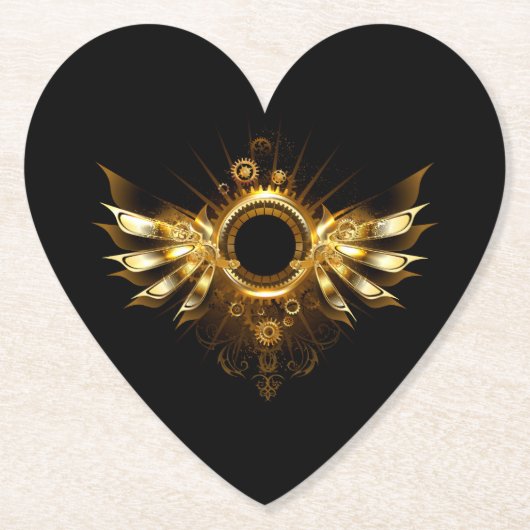 Steampunkvleugels Kartonnen Onderzetters (Voorkant)