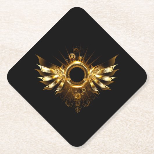 Steampunkvleugels Kartonnen Onderzetters (Voorkant)