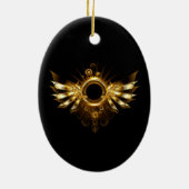 Steampunkvleugels Keramisch Ornament (Achterkant)