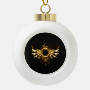 Steampunkvleugels Keramische Bal Ornament
