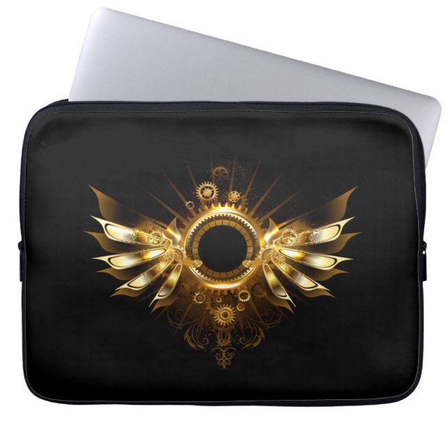 Steampunkvleugels Laptop Sleeve (Voorkant)