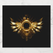 Steampunkvleugels Likeurfles Etiket (Enkel label)