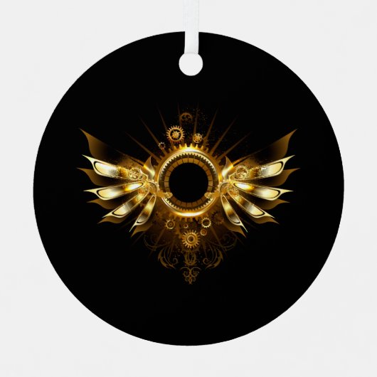 Steampunkvleugels Metalen Ornament (Voorkant)