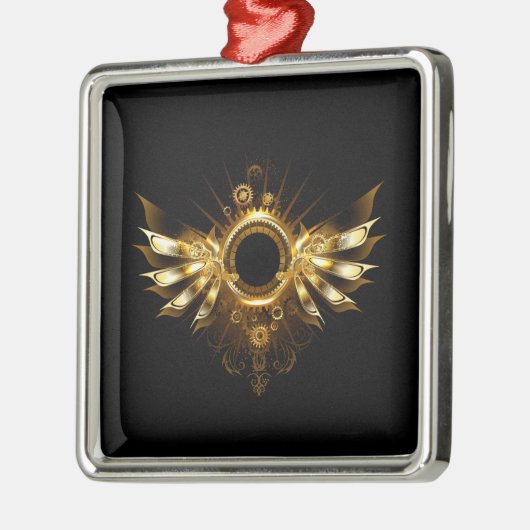 Steampunkvleugels Metalen Ornament (Links)