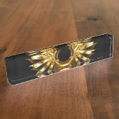 Steampunkvleugels Naambordje (Zijkant)