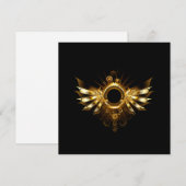 Steampunkvleugels Notitiekaartje (Voorkant / Achterkant)