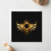 Steampunkvleugels Notitiekaartje (Voorkant / Achterkant in situ)