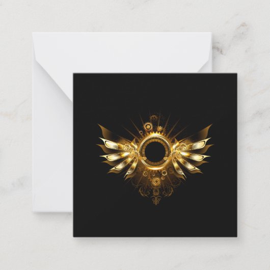 Steampunkvleugels Notitiekaartje (Voorkant)