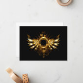 Steampunkvleugels Notitiekaartje (Voorkant / Achterkant in situ)