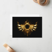 Steampunkvleugels Notitiekaartje (Voorkant / Achterkant in situ)