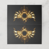 Steampunkvleugels Plaatskaartje (Buitenkant ongevouwen)