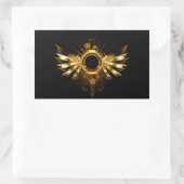 Steampunkvleugels Rechthoekige Sticker (Tas)