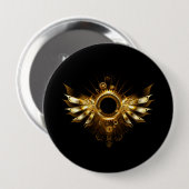 Steampunkvleugels Ronde Button 4,0 Cm (Voorkant /achterkant)