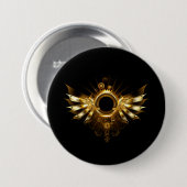 Steampunkvleugels Ronde Button 7,6 Cm (Voorkant /achterkant)