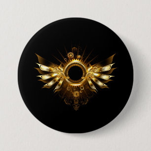 Steampunkvleugels Ronde Button 7,6 Cm