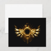 Steampunkvleugels RSVP Kaartje (Voorkant / Achterkant)