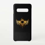 Steampunkvleugels Samsung Galaxy S10 Hoesje<br><div class="desc">Kleine mechanische vleugels,  met tandwielen en met een rondbanner van messing. Steampunk</div>