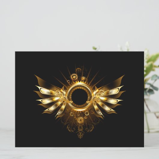 Steampunkvleugels Save The Date (Staand voorkant)