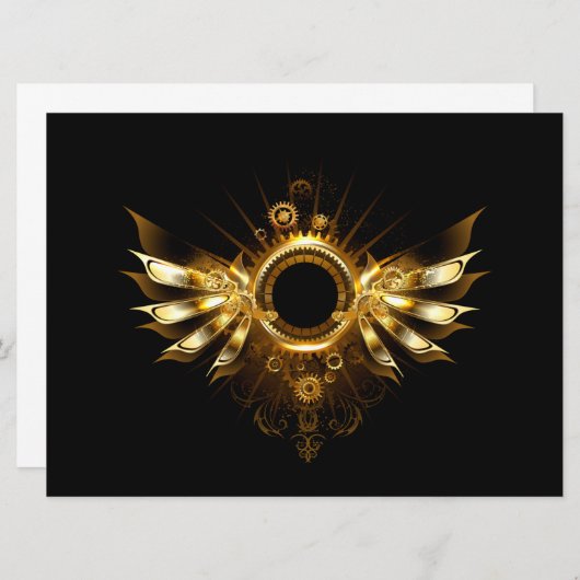 Steampunkvleugels Save The Date (Voorkant / Achterkant)