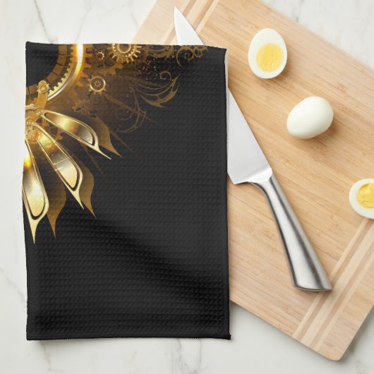 Steampunkvleugels Theedoek (Quarter Fold)