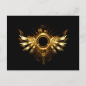 Steampunkvleugels Uitnodiging Briefkaart (Voorkant)