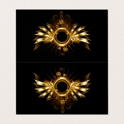 Steampunkvleugels Visitekaartje (Buitenkant ongevouwen)