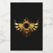 Steampunkvleugels Voedselcontainer Etiket (Enkel label)