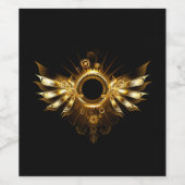 Steampunkvleugels Wijn Etiket (Enkel label)