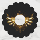 Steampunkvleugels Wijnglaslabel (Achterkant)