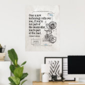 Steamroller Tech Quote Grappig Poster (Thuiskantoor)