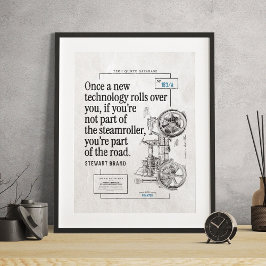 Steamroller Tech Quote Grappig Poster