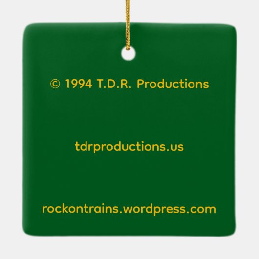 "Steam's Final Hour" by Tom Rock Ceramic Ornament (Achterkant)