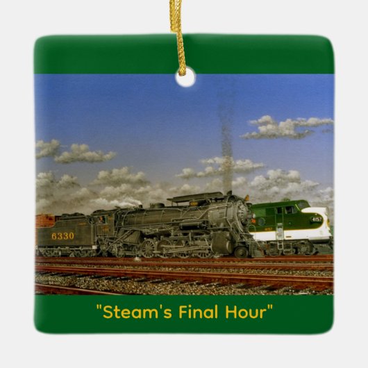 "Steam's Final Hour" by Tom Rock Ceramic Ornament (Voorkant)