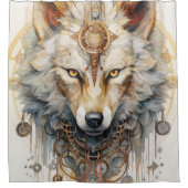 Steamshadow Steampunk Wolf Douchegordijn (Voorkant)