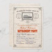 Steamship Cruise Ticket Invitation - aangepaste te Kaart (Voorkant / Achterkant)