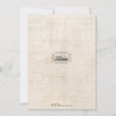 Steamship Cruise Ticket Invitation Jubileum Kaart (Achterkant)